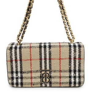 Burberry Chain Shoulder Bag Check Small Lola Canvas 8063080